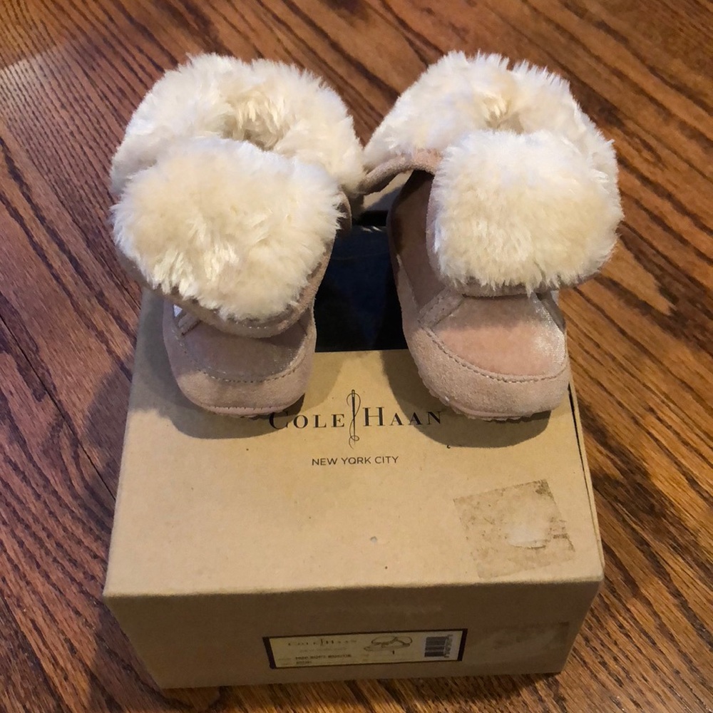 Cole Haan Fur Lined Crib Bootie